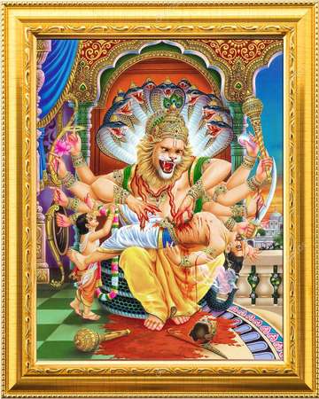 NDFRAME Lakshmi Narasimha Swamy Photo Frame Religious Frame Price in ...