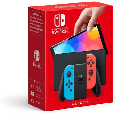 NINTENDO Switch with Joy-Con - Version 2 - Neon Red and Neon Blue