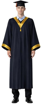 CONVOWEAR Black Graduation Gown, Hat And Orange Stole Graduation Gown Price  in India - Buy CONVOWEAR Black Graduation Gown, Hat And Orange Stole Graduation  Gown online at Flipkart.com