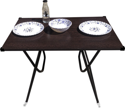 limraz furniture Engineered Wood 2 Seater Dining Table (Finish Color - dark brown, Pre-assembled)