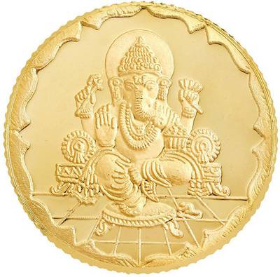 Bangalore Refinery 1g 916 Coin_Ganesh 22 K 1 g Gold Coin