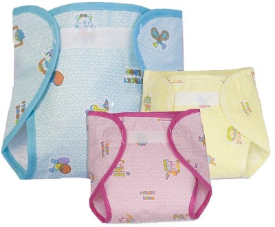PEUBUD Waterproof / Reusable Plastic Diapers Cover / Pants Worn Over  Diapers For 0-9 Month (Pack Of 12)