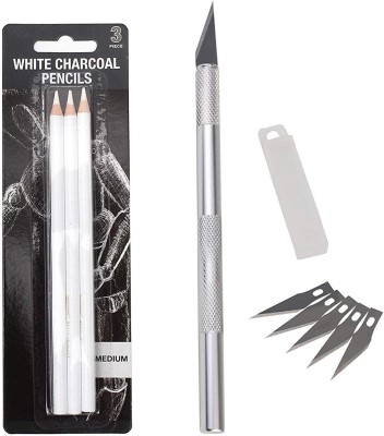 Paaroots White charcoal Pencils 3 Pcs at Rs 149/sheet in Delhi