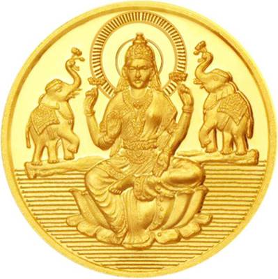 Sri Jagdamba Pearls 24Kt 2 Gram Laxmi Gold Coin 24 (9999) K 2 g Yellow G