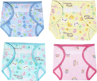 PEUBUD Waterproof / Reusable Plastic Diapers Cover / Pants Worn Over  Diapers For 0-9 Month (Pack Of 12)