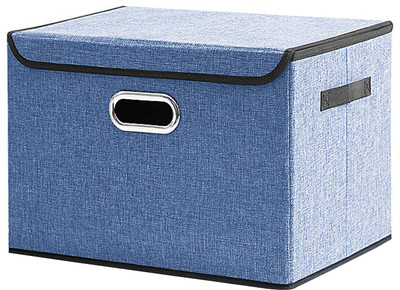 Fabric bin with lid deals