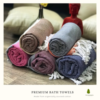 Green leaf bath towels outlet