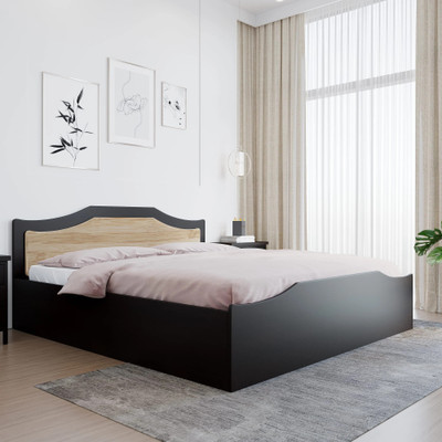 Nilkamal Willy Engineered Wood King Box Bed, 203 cm x 188 cm (6.66 ft x 6.17 ft) (Finish Color - New Wenge & Sonama Oak, Delivery Condition - Knock Down)
