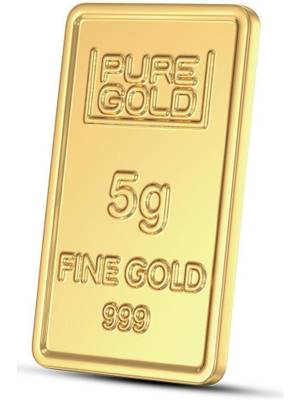 Joyalukkas 24KT(999) Gold Flower Gold Bar-5 Gm