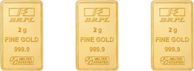 Bangalore Refinery 2g+2g+2g Combo 24 (9999) K 6 g Gold Bar