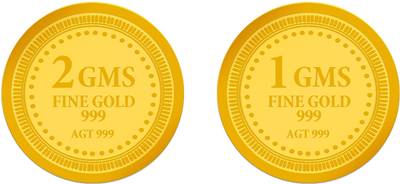 Muthoot Pappachan MURGCC021G 24 (999) K 3 g Gold Coin Pack of 2