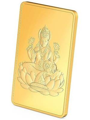 24K 999 Purity | 1 gram | Pure Gold Bar | Rectangle Shape | Lakshmi Desi