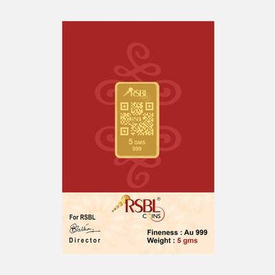 RSBL RSBL-9995A 24 (999) K 5 g Yellow Gold Bar