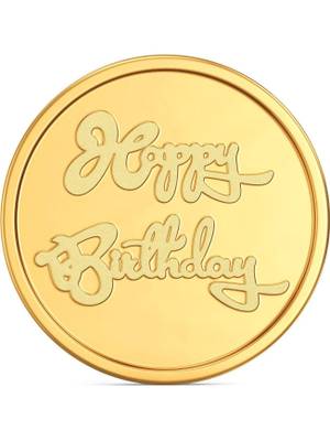Joyalukkas Happy Birthday 22k (916) 1gm Yellow Gold Coin
