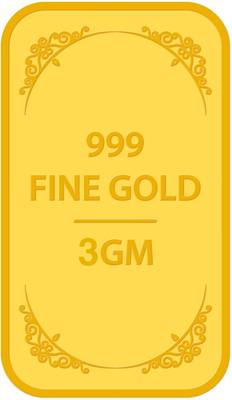 Muthoot Pappachan Swarnavarsham 24k (995) 3 gm Yellow Gold Bar