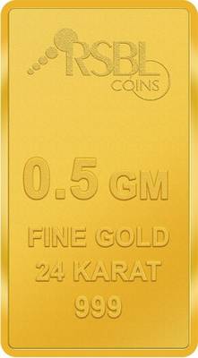 RSBL Precious Certified Dazzling Rose Design 24 (999) K 0.5 g Yellow Gol