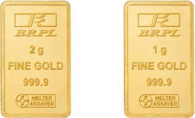 Bangalore Refinery 2g+1g Combo 24 (9999) K 3 g Gold Bar