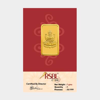 RSBL RSBL-9991L 24 (999) K 1 g Yellow Gold Bar