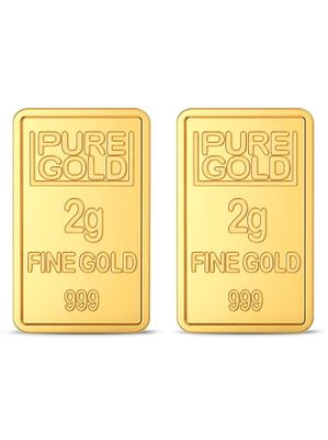 Joyalukkas Flower Combo (2g + 2g) 24 (999) K 4 g Gold Bar