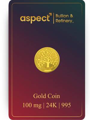 Aspect Bullion & Refinery Kalpavriksha Mili 1 24 (995) K 0.1 g Gold Coin