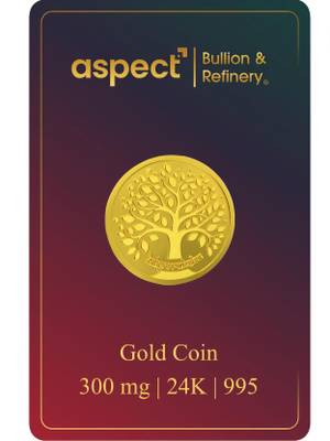 Aspect Bullion & Refinery Kalpavriksha Mili 3 24 (995) K 0.3 g Gold Coin