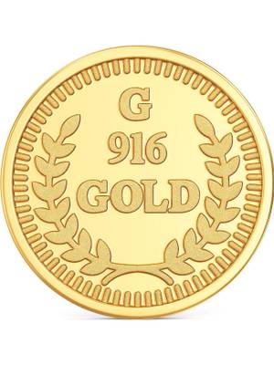Joyalukkas Happy Birthday 22k (916) 1gm Yellow Gold Coin