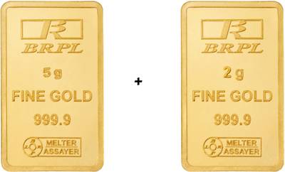 Bangalore Refinery 5g+2g Combo 24 (9999) K 7 g Gold Bar