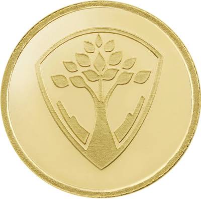 Bangalore Refinery Banyan Tree 1g 24 (999) K 1 g Yellow Gold Coin