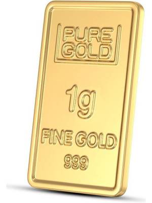 1 gm 24K (999) Pure Gold Bar | Assayer Certified | Flower Design | Yello