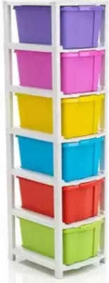 Sorath Plastic Foldable and Stackable Closet Drawer Organizer for Clothes (Pack of 6) PVC Collapsible Wardrobe