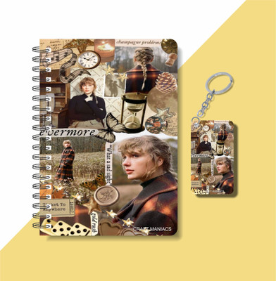 craft maniacs A5 NOTEBOOK + KEYCHAIN COLLECTION A5 Notebook RULED 160 Pages (Multicolor)