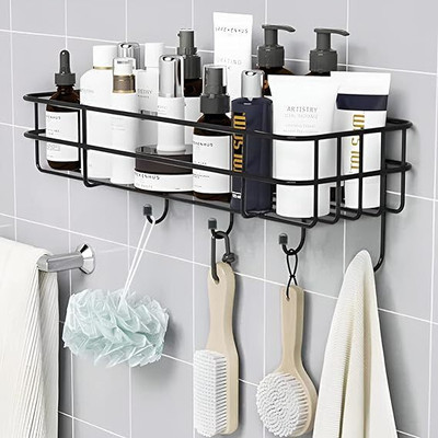 MAK BROTHERS Wall Mounted Shelf/Rack/Storage Organizer for bathroom/living Hall (pack of 1) Iron Wall Shelf (Number of Shelves - 1, Black)