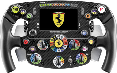 THRUSTMASTER Ferrari SF-25 Wheel Add-On F1 Steering with Interactive Display & LEDs with Extensive Mappable Inputs, Carbon Fiber Build, , Perfect Gift For Racing Gamers