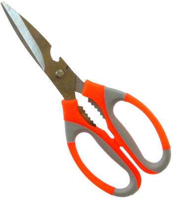 CREW4 CREW4 Stainless Steel Kitchen Scissor Steel All-Purpose Scissor (Multicolor, Pack of 1)