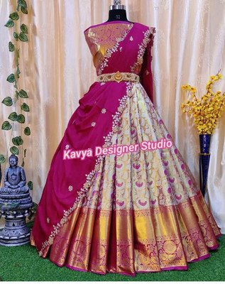 Canizzaro Woven Mekhela Chador Silk Blend Saree