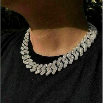 Wide sales silver chain