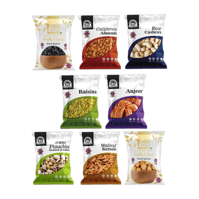 WONDERLAND Foods Dry Fruits Combo Pack with Pistachios, Almond, C