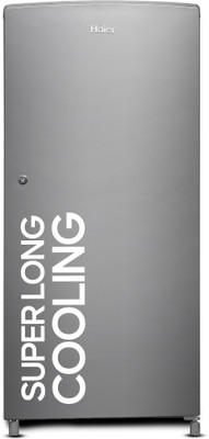 Haier 185 L Direct Cool Single Door 2 Star Refrigerator with DEFT TechnologyLarge Vegetable Box (Moon silver, HED-19TMS-N)