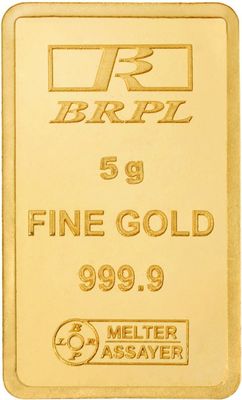 Bangalore Refinery GB24K-999-5G 24 (9999) K 5 g Gold Bar