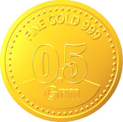 Euphoria Jewellery shopsy_0.5-999 24 (999) K 0.5 g Gold Coin