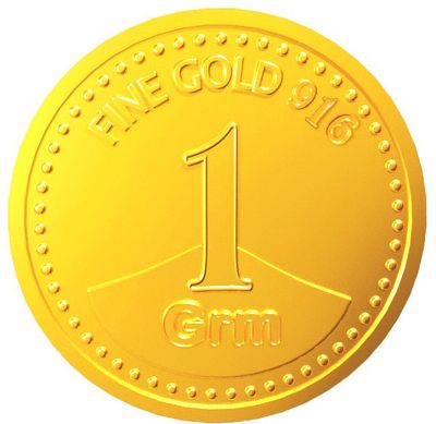 Euphoria Jewellery shopsy_1-916 22 (916.7) K 1 g Gold Coin