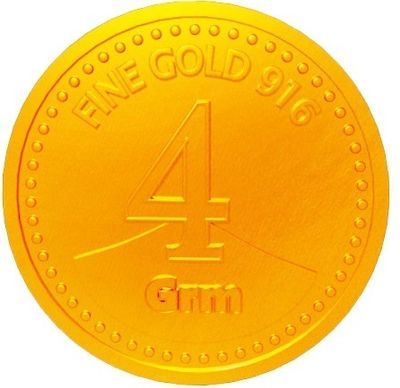 Euphoria Jewellery shopsy_4-916 22 (916.7) K 4 g Gold Coin