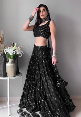 Flipkart black lehenga new arrivals