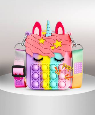 Price History of Multicolor Girls Sling Bag Pop It Bag Unicorn