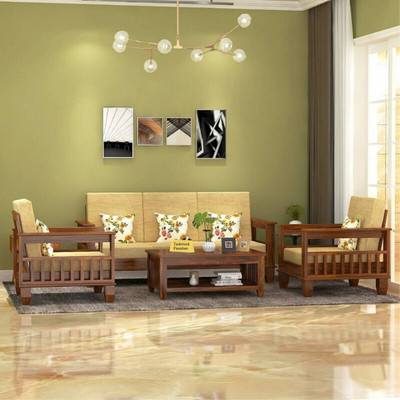 Teak wood store 5 seater sofa