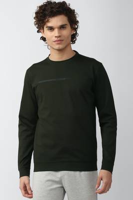Price History of Van Heusen Full Sleeve Solid Men Sweatshirt from
