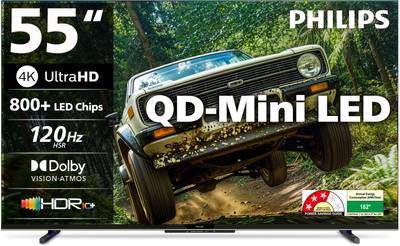 PHILIPS 138 cm (55 inch) Ultra HD (4K) Mini LED Smart Google TV 2025 Edition with Local Dimming Dolby