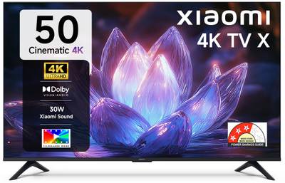 XIAOMI 125 cm (50 inch) Ultra HD (4K) LED Smart Google TV with Dolby Vision | HDR 10 | 30W Dolby Audio