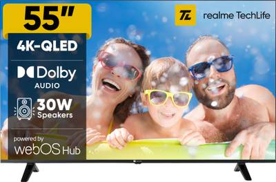 realme TechLife 139 cm (55 inch) QLED Ultra HD (4K) Smart WebOS TV