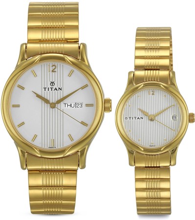 Titan couple shop watch set